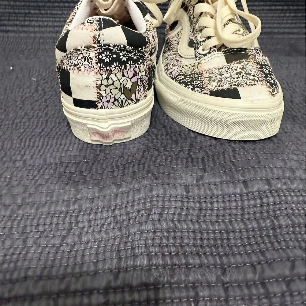 Vans Old Skool Women's 6.5 Patchwork Floral Skate Shoes Rare - Picture 3 of 7